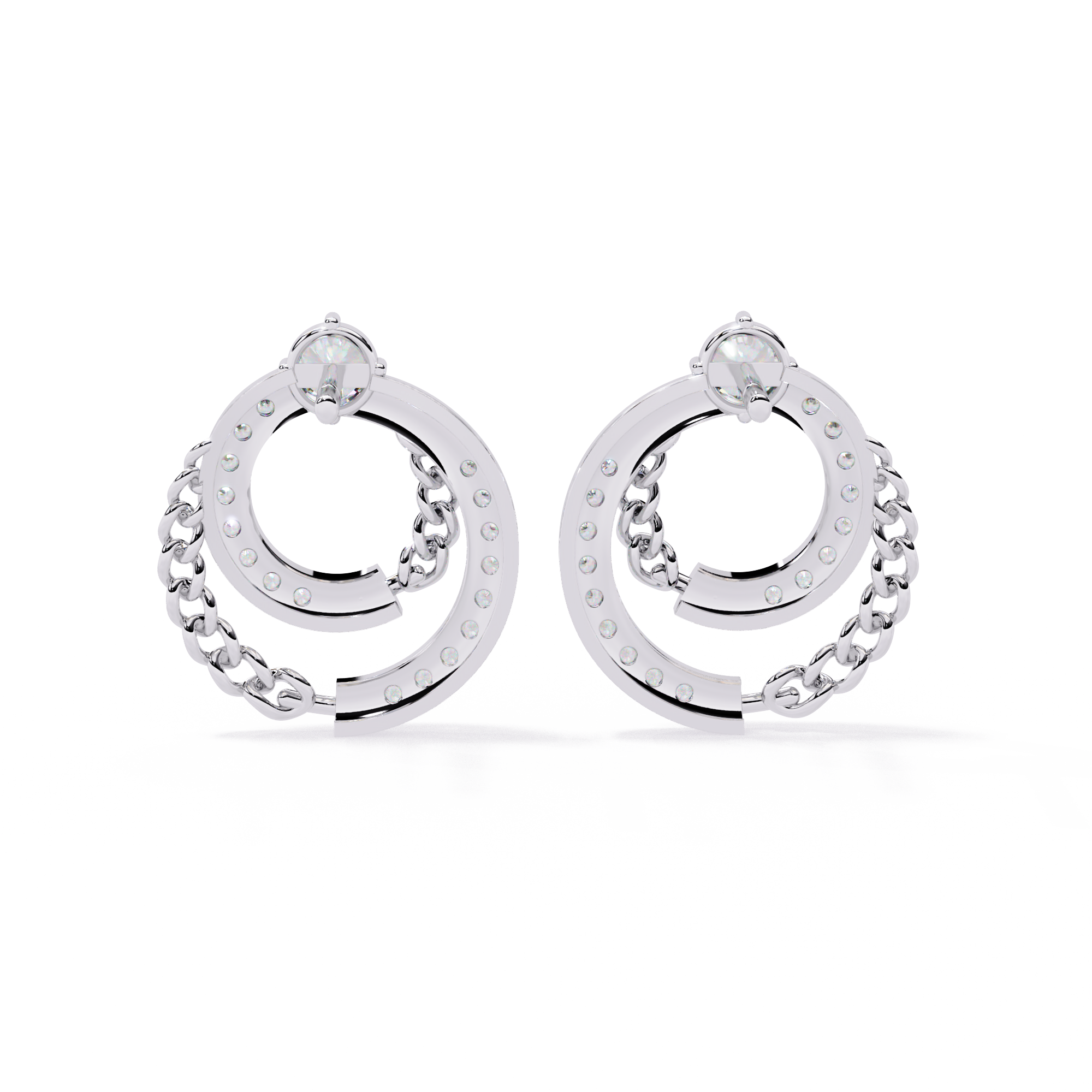 Celestial Link 0.46ct Diamond Earrings | Solitairekart